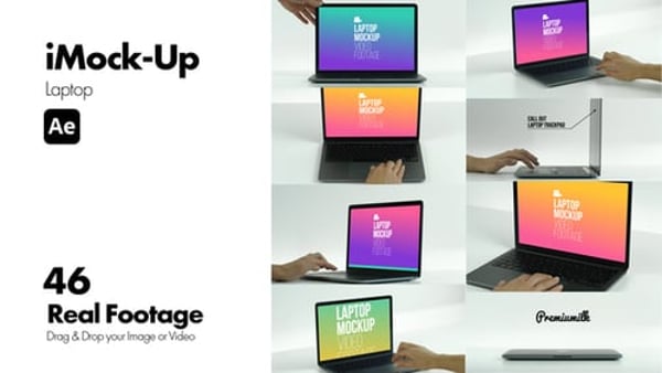 iMock-Up Laptop for After Effects - Laptop Screen Mockup Animation Template