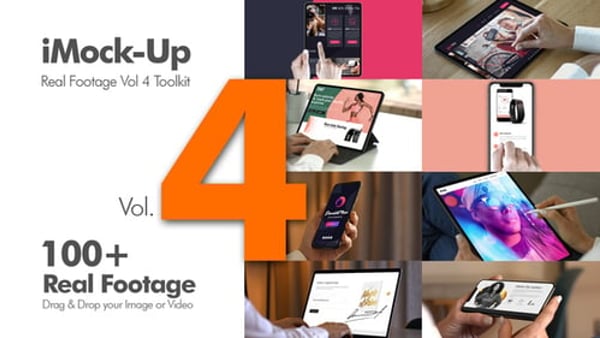 iMock-Up Real Footage Vol 4 Toolkit - Real Device Mockup Animation Pack