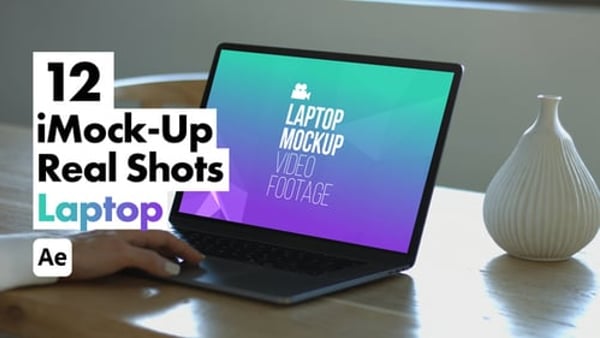 iMock-Up Real Laptop - Realistic Laptop Screen Presentation Mockup Template