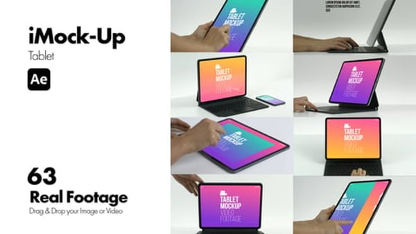 iMock-Up Tablet for After Effects - Tablet Screen Mockup Animation Template