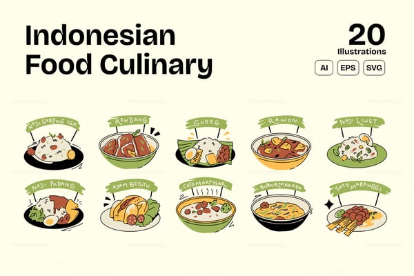 Indonesian Traditional Food Culinary