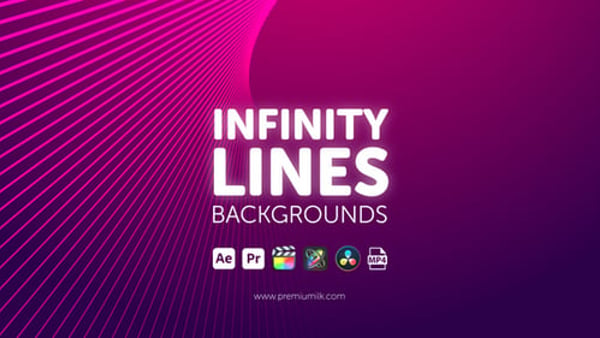 Infinity Lines Backgrounds - Endless Flow Line Motion Animation Pack