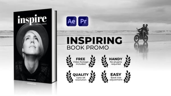 Inspiring 3D Book Mockup for After Effects – Photorealistic Book Promo