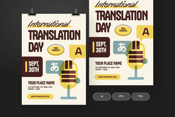 International Translation Day Flyer Template