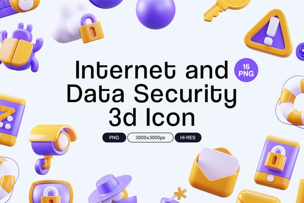 Internet and Data 3d Icon