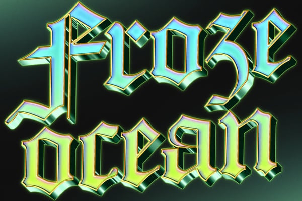 Iridescent Gothic Text Effect