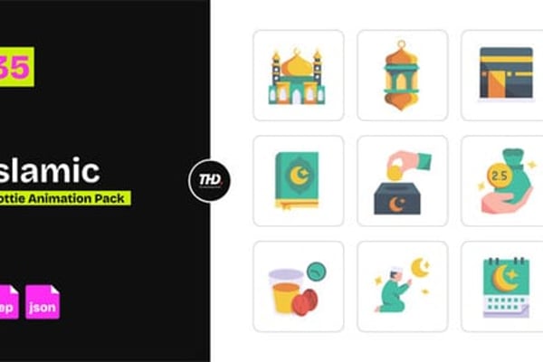 Islamic Icons Pack | After Effects & Lottie Animation
