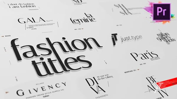 Just Type | Fashion Titles For Premiere Pro MOGRT