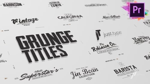 Just Type | Grunge Titles For Premiere Pro MOGRT
