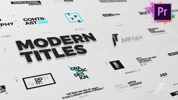 Just Type | Modern Titles For Premiere Pro MOGRT