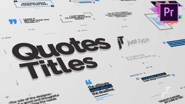 Just Type | Quote Titles For Premiere Pro MOGRT