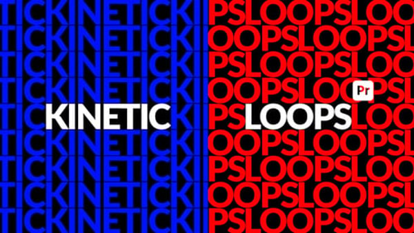 Kinetic Loop Titles for Premiere Pro - Seamless Animated Typography Motion Template