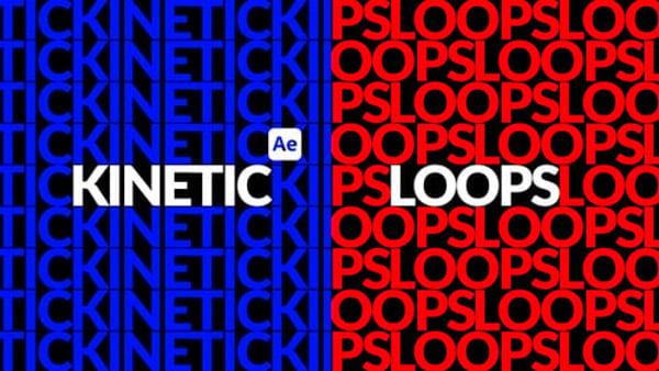 Kinetic Loop Titles - Seamless Animated Typography Motion Template