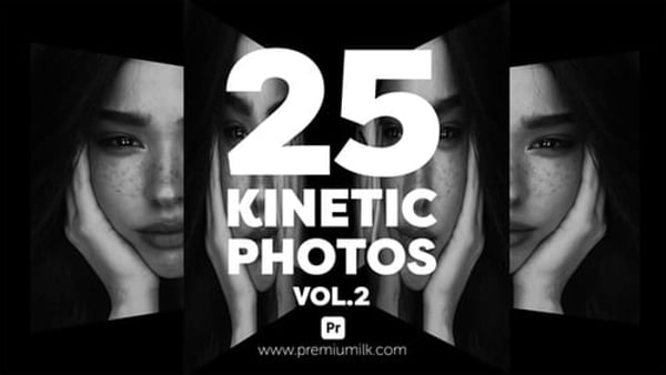 Kinetic Photos Vol 2 for Premiere Pro - Dynamic Photo Slideshow Animation Template
