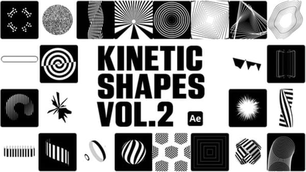 Kinetic Shapes 2 - Dynamic Geometric Motion Graphics Animation Template