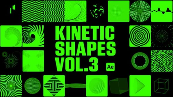 Kinetic Shapes 3 - Dynamic Geometric Motion Graphics Animation Template