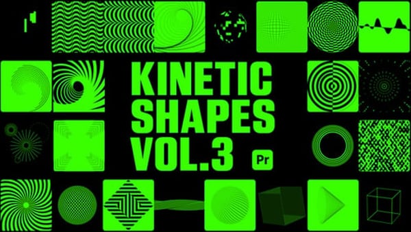 Kinetic Shapes 3 for Premiere Pro - Dynamic Geometric Motion Graphics Animation Template