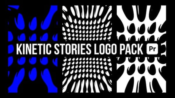 Kinetic Stories Logo Pack for Premiere Pro - Vertical Social Media Motion Graphics Template Pack