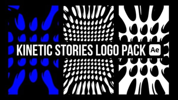 Kinetic Stories Logo Pack - Vertical Social Media Motion Graphics Template Pack