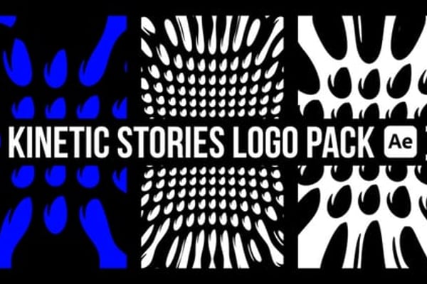 Kinetic Stories Logo Pack - Vertical Social Media Motion Graphics Template Pack
