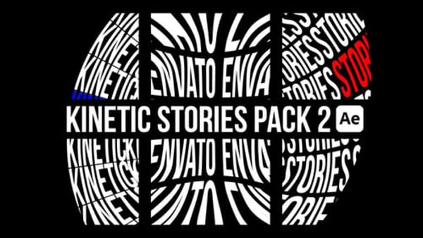 Kinetic Stories Pack 2 - Vertical Social Media Motion Graphics Template Pack