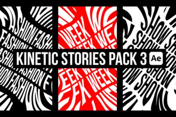 Kinetic Stories Pack 3 - Vertical Social Media Motion Graphics Template Pack