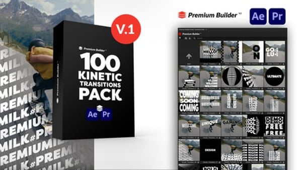 Kinetic Transitions Pack - Dynamic Typography Transition Effects Pack