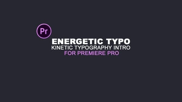 Kinetic Typography MOGRT for Premiere Pro – Bold Black & White Promo Opener