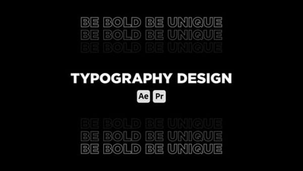 Kinetic Typography Opener for After Effects & Premiere Pro | Geometric MOGRT Titles
