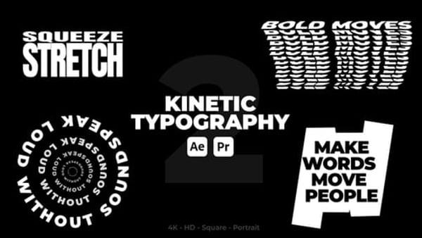 Kinetic Typography Title Animations for After Effects & Premiere Pro | 10 MOGRT Titles