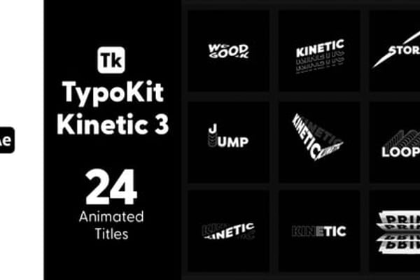 Kinetic Typography V3 for After Effects - Dynamic Text Animation Motion Typography Pack