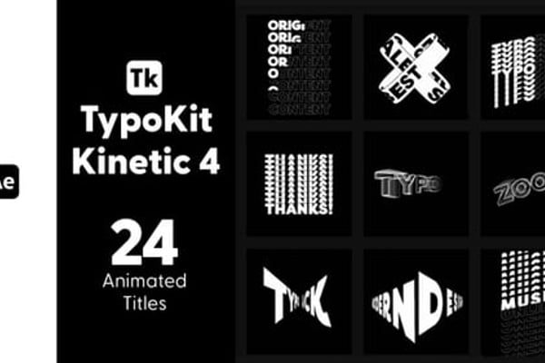 Kinetic Typography V4 for After Effects - Dynamic Text Animation Motion Typography Pack
