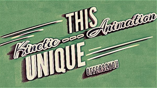 Kinetic Typography, Vintage Retro Style
