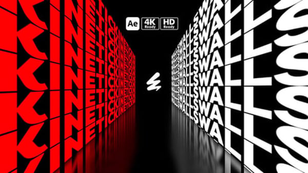 Kinetic Walls Pack 1 - Dynamic Modular Motion Graphics Layout Collection