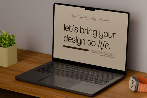 Laptop And Smartwatch Mockup