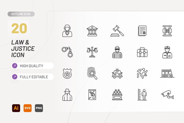 Law Line Icon