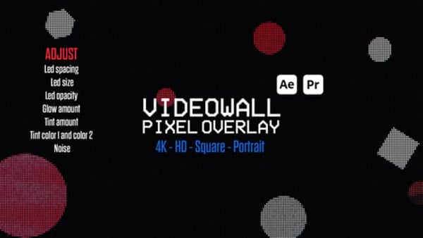 LED Wall Pixel Overlays for After Effects & Premiere Pro | Realistic Screen Grid