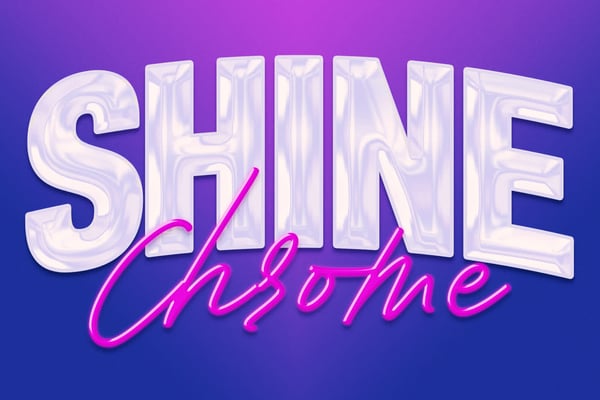 Liquid Chrome Text Effect