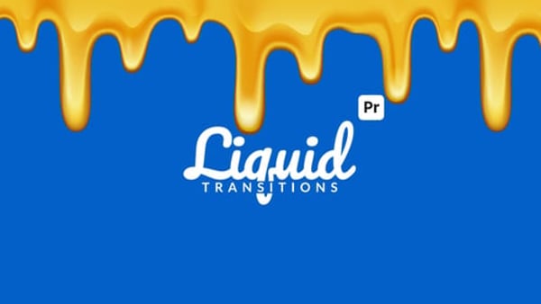 Liquid Transitions for Premiere Pro – Colorful Cartoony Fluid Wipes (MOGRT)