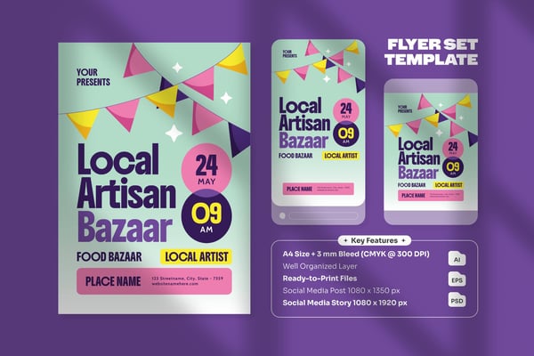 Local Artisan Bazaar - Flyer Set