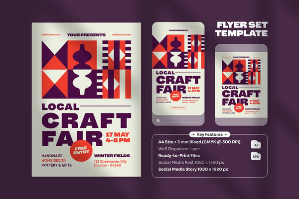 Local Craft Fair - Flyer Set