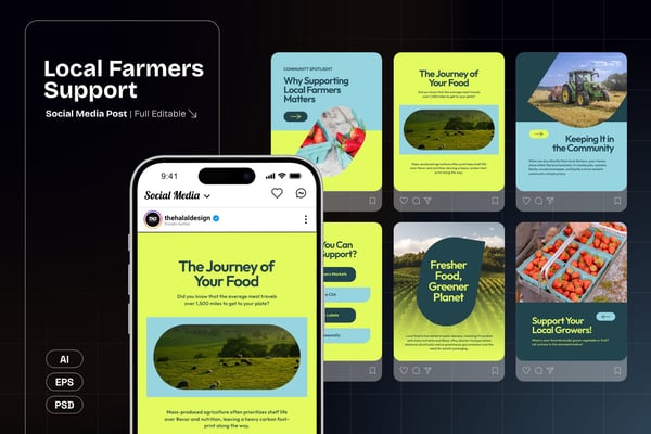 Local Farmers Support Social Media Instagram Post