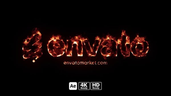 Logo In Fire - Cinematic Burning Flame Reveal Animation Template