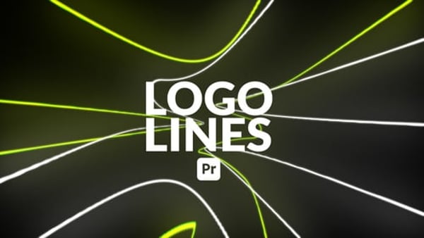 Logo Lines for Premiere Pro - Minimal Linear Brand Reveal Animation Template