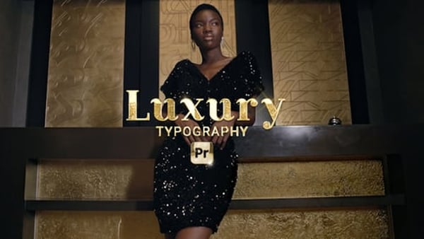 Luxury Typography Titles for Premiere Pro – Golden Glow Cinematic MOGRT