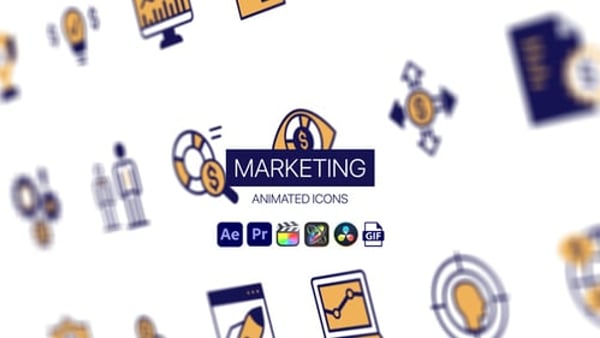 Marketing Animated Icons - Digital Marketing Motion Icons Animation Pack