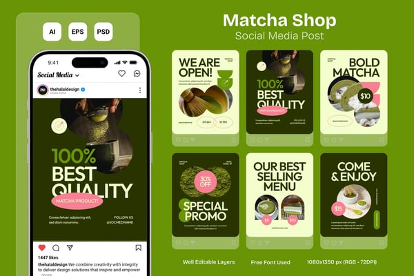 Matcha Shop - Instagram Post