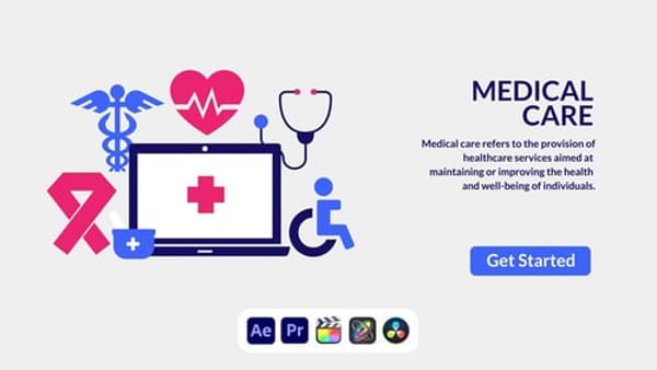 Medical Care Design Concept - Modern Healthcare Presentation Animation Template