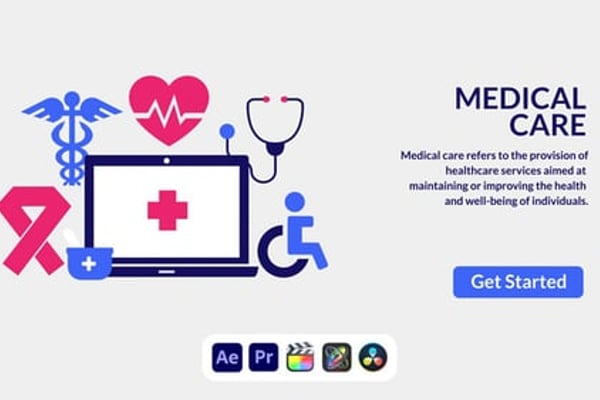 Medical Care Design Concept - Modern Healthcare Presentation Animation Template