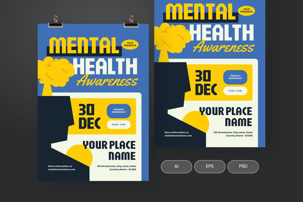 Mental Health Awareness Flyer Template
